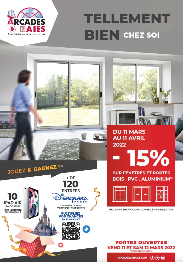 Profitez de 15% de remise sur la gamme menuiserie